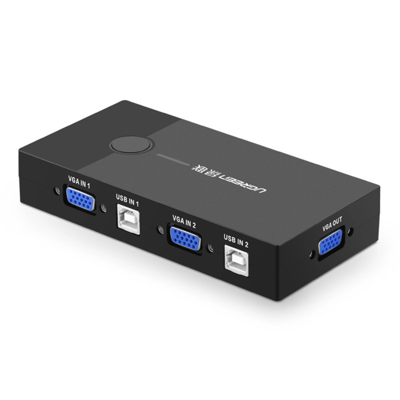 UGREEN 30357 2 portos VGA KVM kapcsoló (fekete) UGREEN 30357 2 portos VGA KVM kapcsoló (fekete)