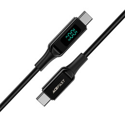 Cable USB-C to USB-C Acefast C6-03 with display, 100W, 2m (black)