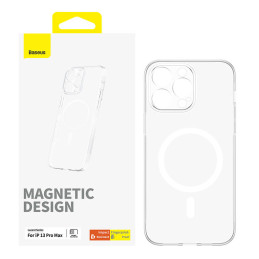 Magnetic Phone Case for iP 13 PRO MAX Baseus OS-Lucent Series (Clear)
