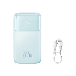Powerbank Baseus Comet with USB to USB-C cable, 10000mAh, 22.5W (blue)