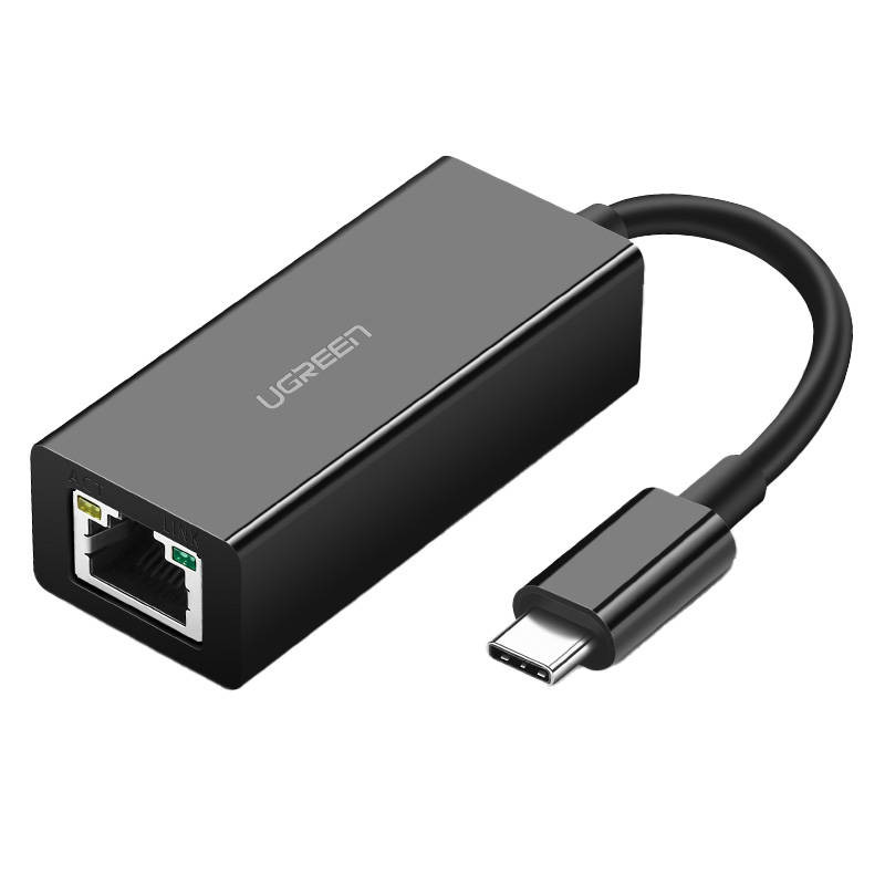 External Gigabit Ethernet adapter USB-C male UGREEN (black) External Gigabit Ethernet adapter USB-C male UGREEN (black)