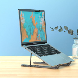 Choetech HUB-M48 7in1 Laptop Stand Docking Station (black)