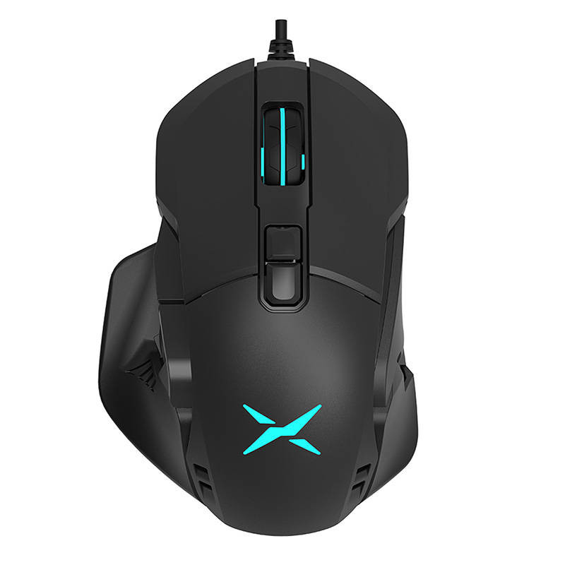 Vezetékes játékegér cserélhető oldalsó Delux M629BU RGB 16000DPI Vezetékes játékegér cserélhető oldalsó Delux M629BU RGB 16000DPI