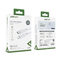 Cable USB MFI Acefast C3-01, USB-C to Lightning, 30W, 1.2m (white)