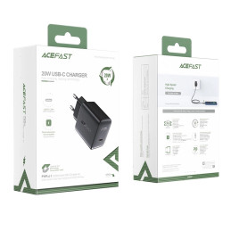 Wall Charger Acefast A1 PD20W, 1x USB-C (black)