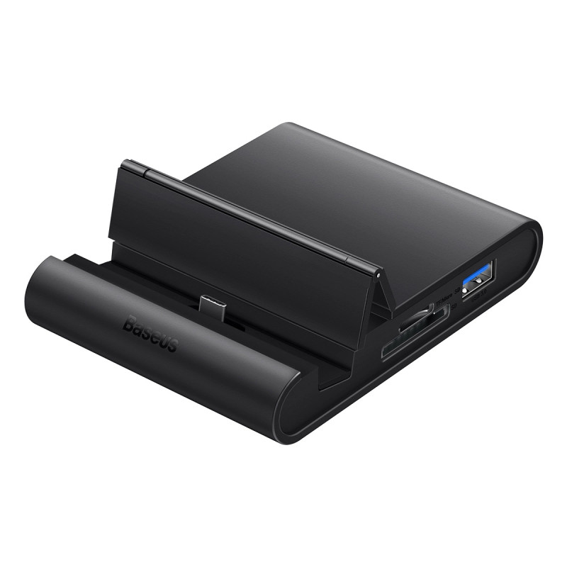 Baseus Mate Docking Pro állomás, okostelefonokhoz, HUB USB-C, PD, 100W (fekete)