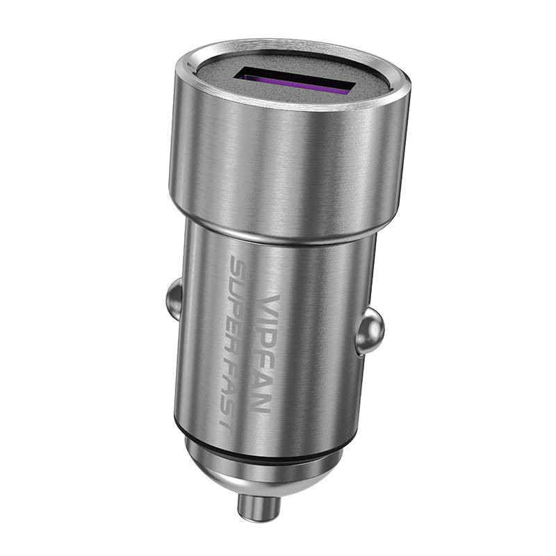 Vipfan C07 autós töltő, USB, 5A (ezüst) Vipfan C07 autós töltő, USB, 5A (ezüst)