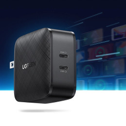 UGREEN CD216  PD  adapter, 2xUSB-C, 66W (fekete)