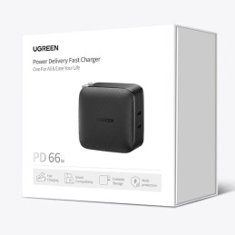 UGREEN CD216  PD  adapter, 2xUSB-C, 66W (fekete)