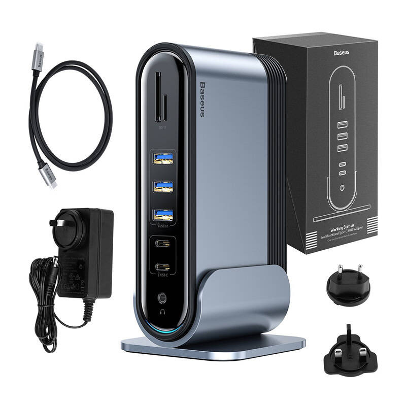 Baseus Working Station dokkoló állomás, HUB USB-C 16in1 Baseus Working Station dokkoló állomás, HUB USB-C 16in1