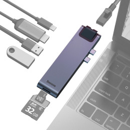 Baseus 7 az 1-ben hub adapter MacBookhoz