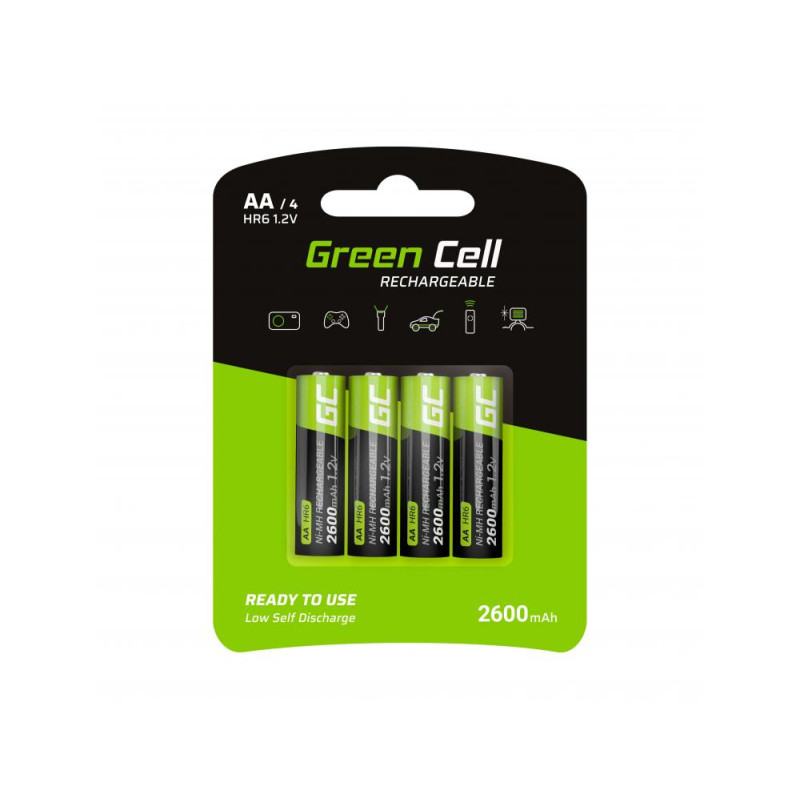 Green Cell GR01 AA (R6) 2600mAh akkumulátor 4db Green Cell GR01 AA (R6) 2600mAh akkumulátor 4db