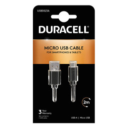 KAB Duracell USB5023A  Sync/Charge Cable 2 Metre Black