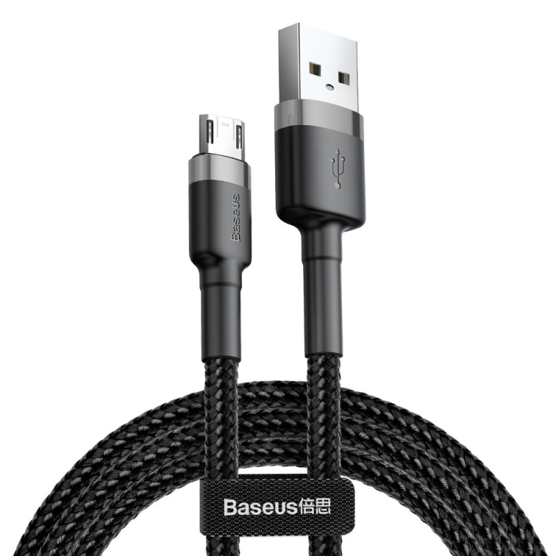 Baseus CAMKLF-CG1 USB kábel 2 M USB A Micro-USB B Fekete, Szürke Baseus CAMKLF-CG1 USB kábel 2 M USB A Micro-USB B Fekete, Szürke
