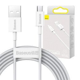 Baseus Superior USB kábel 2 M USB 2.0 USB A Micro-USB A Fehér