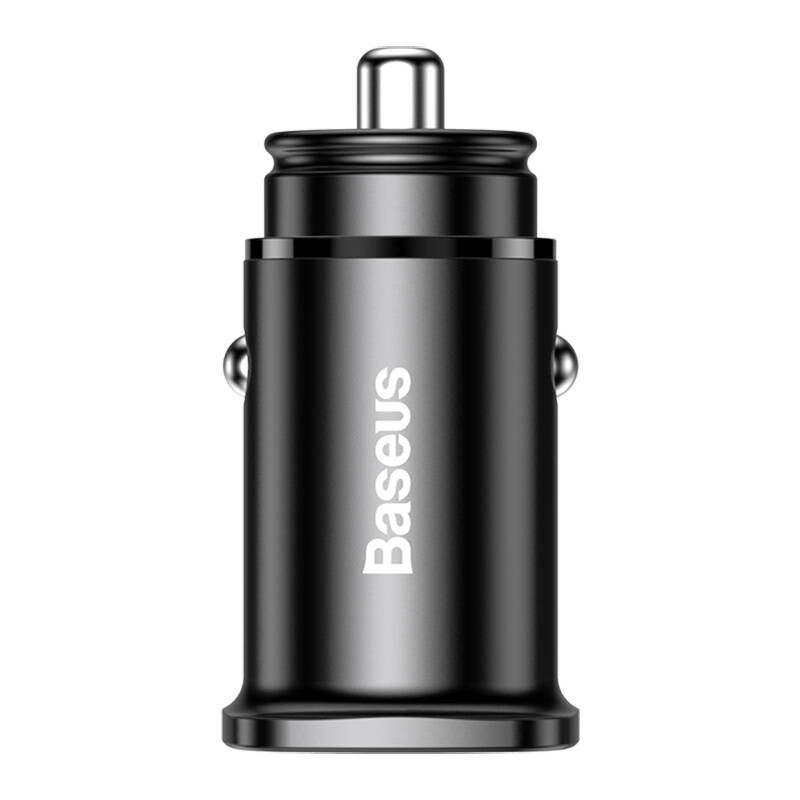 Baseus Square PPS QC4.0 / PD3.0 5A 30W autós töltő (fekete) Baseus Square PPS QC4.0 / PD3.0 5A 30W autós töltő (fekete)