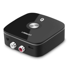 Adapter Bluetooth 5.1 vevő UGREEN 2x RCA, jack 3,5 mm, aptX HD (fekete)