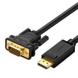UGREEN DP105 DisplayPort - VGA kábel FullHD, egyirányú, 1,5m (fekete)