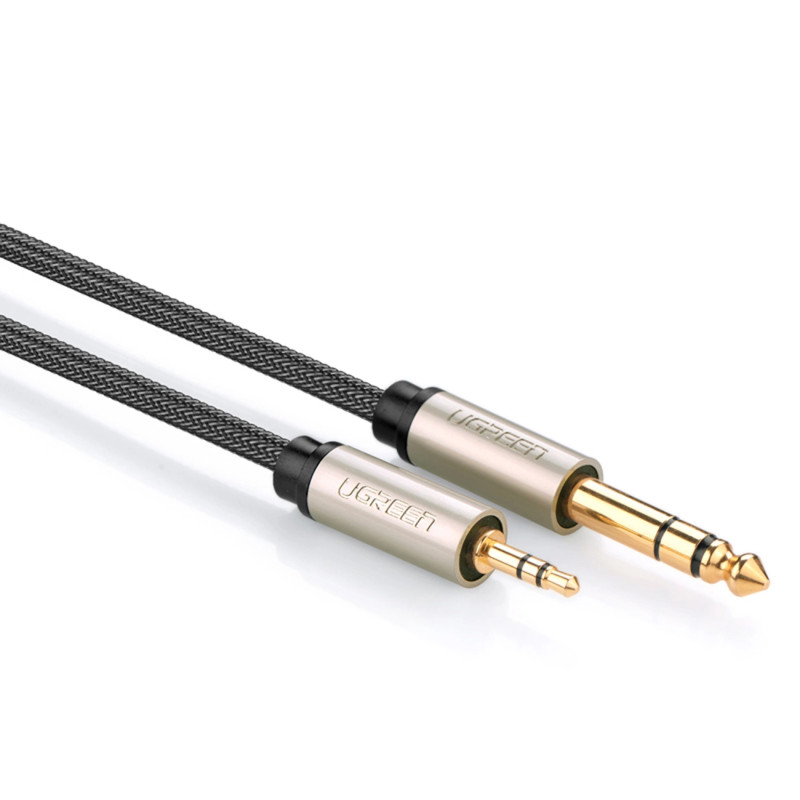 UGREEN AV127 3,5 mm-es jack kábel TRS-hez - 2 m (szürke) UGREEN AV127 3,5 mm-es jack kábel TRS-hez - 2 m (szürke)