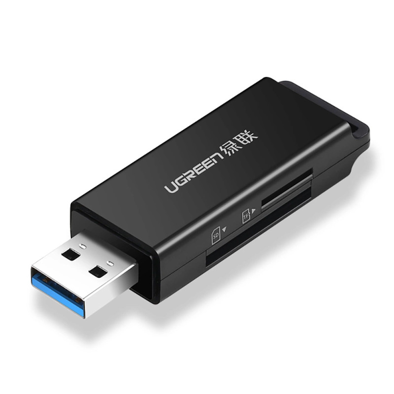 UGREEN CM104 SD / microSD USB 3.0 memóriakártya-olvasó (fekete) UGREEN CM104 SD / microSD USB 3.0 memóriakártya-olvasó (fekete)