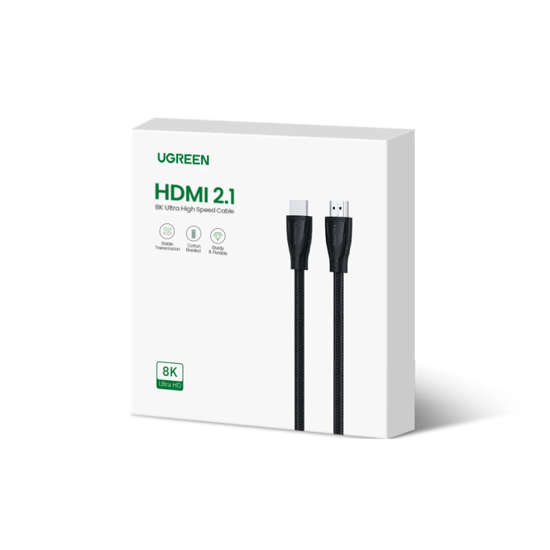 UGREEN HD140 HDMI 2.1 kábel, 8K 60Hz, 3m (fekete) UGREEN HD140 HDMI 2.1 kábel, 8K 60Hz, 3m (fekete)