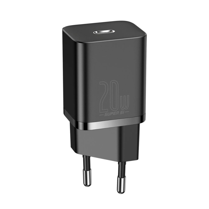 Baseus Super Si gyorstöltő 1C 20W (fekete) Baseus Super Si gyorstöltő 1C 20W (fekete)