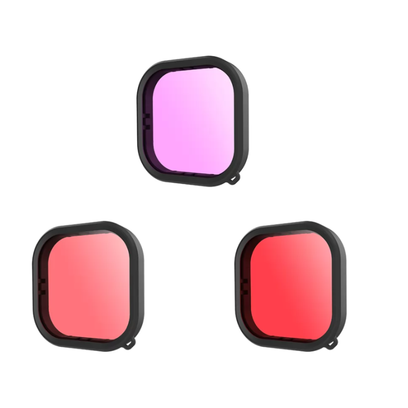 Telesin vízálló szűrőkészlet GoPro Hero 9 / Hero 10 / Hero 11 (GP-FLT-904) készülékekhez Telesin vízálló szűrőkészlet GoPro Hero 9 / Hero 10 / Hero 11 (GP-FLT-904) készülékekhez