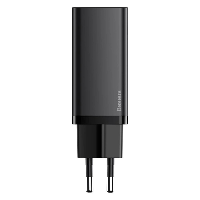 Baseus GaN2 Lite fali töltő, USB + USB-C, 65 W, EU (fekete) Baseus GaN2 Lite fali töltő, USB + USB-C, 65 W, EU (fekete)