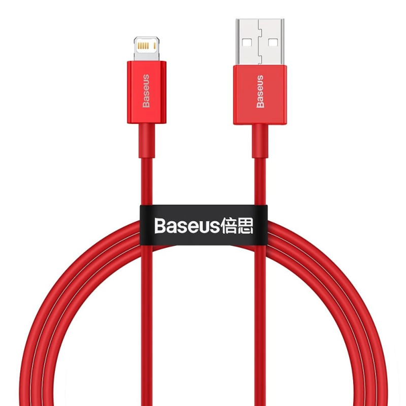 USB-kábel a Lightning Baseus Superior sorozathoz, 2,4 A, 1 m (piros) USB-kábel a Lightning Baseus Superior sorozathoz, 2,4 A, 1 m (piros)