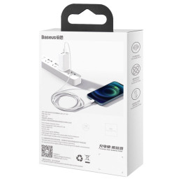 USB kábel a Lightning Baseus Superior sorozathoz, 2,4 A, 1 m (fehér)
