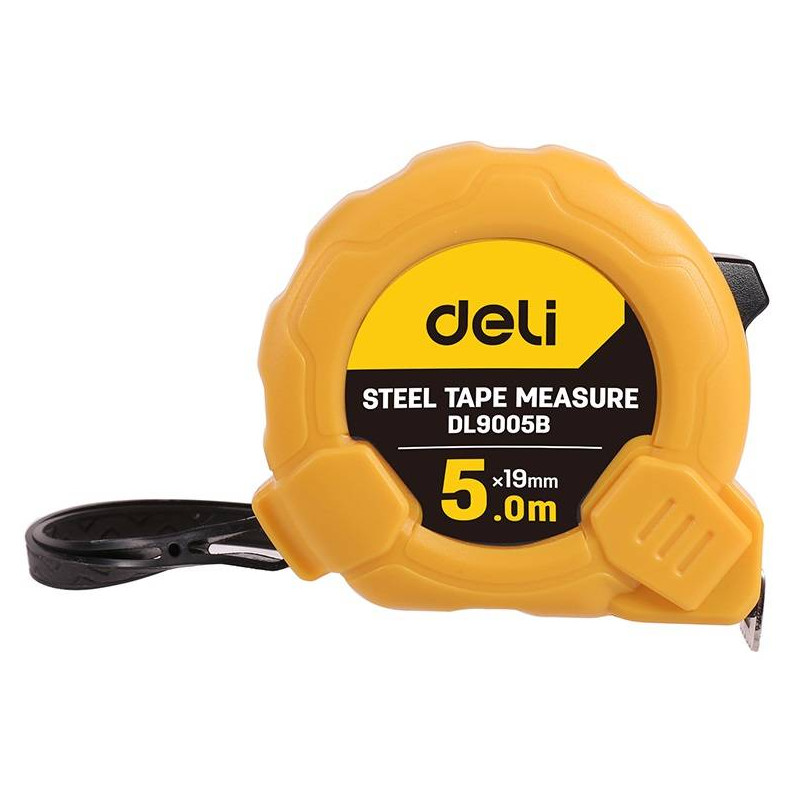 Deli Tools EDL9005B mérőszalag 5m / 19mm (sárga) Deli Tools EDL9005B mérőszalag 5m / 19mm (sárga)