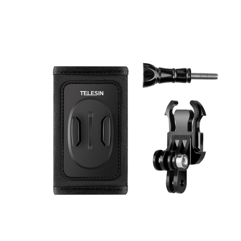 Telesin backpack strap mount kit with J-hook mount for sports cameras (GP-BPM-003) Telesin backpack strap mount kit with J-hook mount for sports cameras (GP-BPM-003)