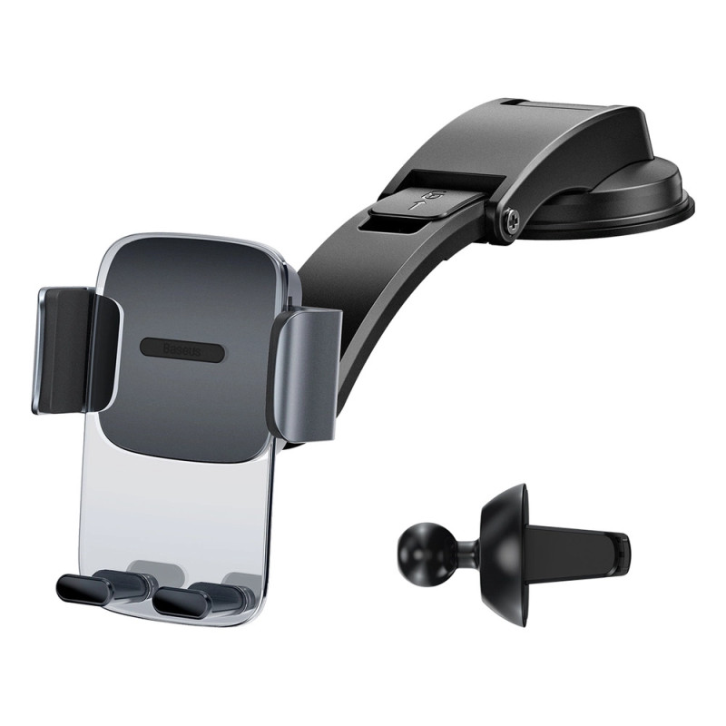 Baseus Easy Control Clamp autós tartó rácshoz / műszerfalhoz (fekete) Baseus Easy Control Clamp autós tartó rácshoz / műszerfalhoz (fekete)