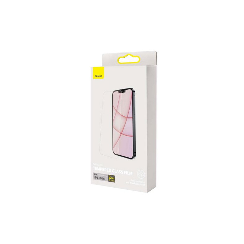 Baseus edzett üveg 0.3mm iPhone 13 Minihez (2db) Baseus edzett üveg 0.3mm iPhone 13 Minihez (2db)