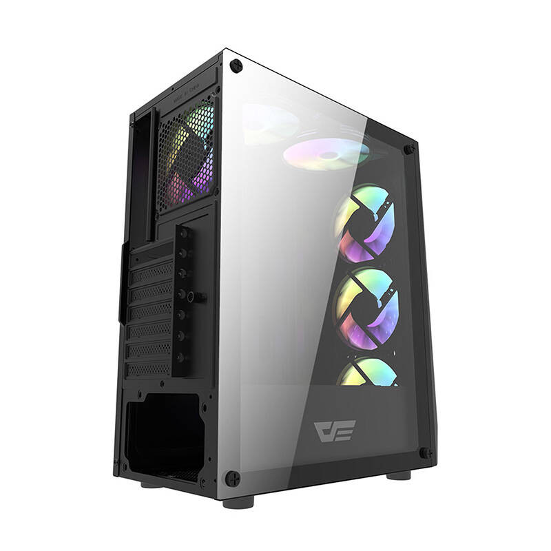 Darkflash DK150 számítógépház + 3 ventilátorral (fekete) Darkflash DK150 számítógépház + 3 ventilátorral (fekete)