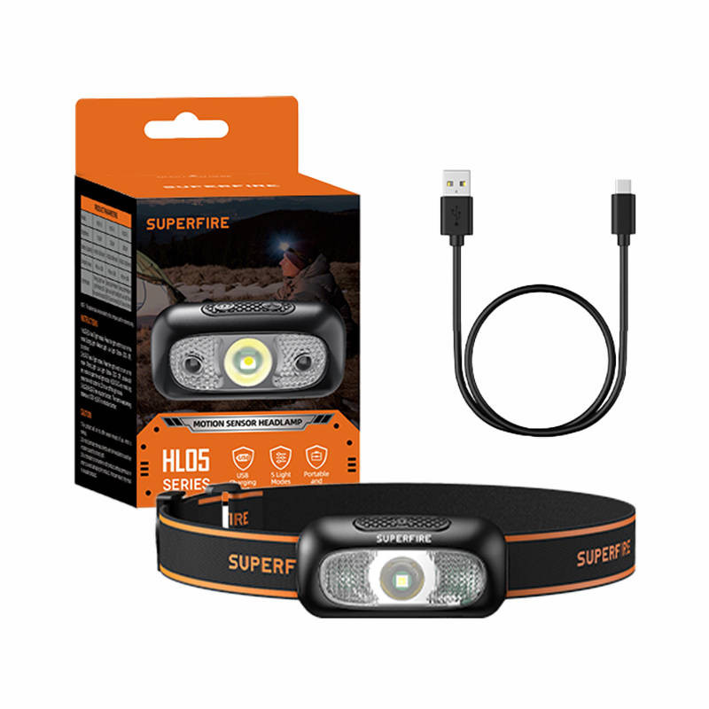 Superfire HL05-D headlight, 110lm, USB Superfire HL05-D headlight, 110lm, USB