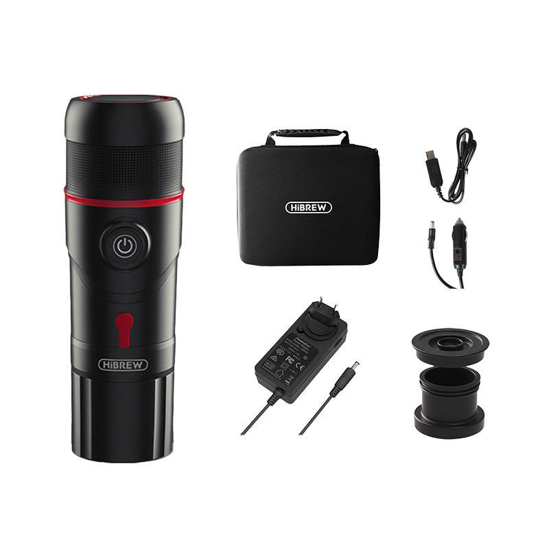 3 az 1-ben hordozható kávéfőző 15 bar nyomással adapterrel és tokkal 80W HiBREW H4-premium 3 az 1-ben hordozható kávéfőző 15 bar nyomással adapterrel és tokkal 80W HiBREW H4-premium