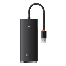 Baseus Lite Series 4 az 1-ben USB - 4x USB 3.0 hub, 25 cm (fekete)