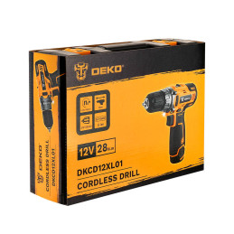 Deko Tools DKCD12XL01-5S3 akkumulátoros fúrógép 12V
