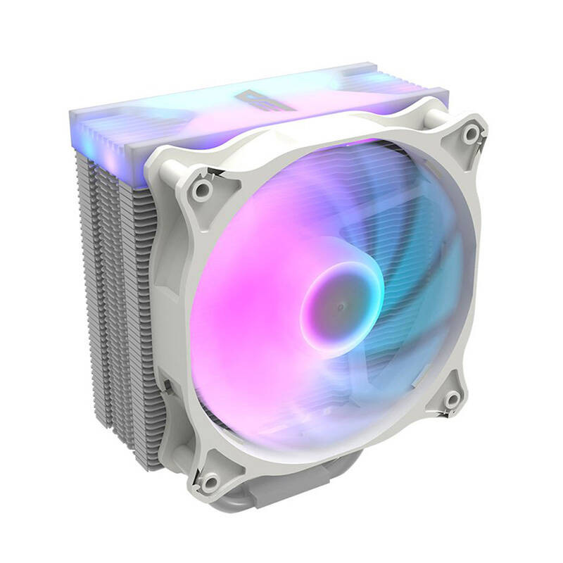 Darkflash Darkair Aktív hűtés a processzorhoz LED (hűtőborda + ventilátor 120x120) fehér Darkflash Darkair Aktív hűtés a processzorhoz LED (hűtőborda + ventilátor 120x120) fehér