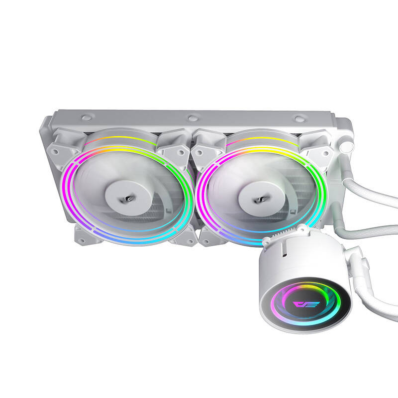 Darkflash TR240 Számítógép vízhűtés AiO RGB 2x 120x120 (fehér) Darkflash TR240 Számítógép vízhűtés AiO RGB 2x 120x120 (fehér)