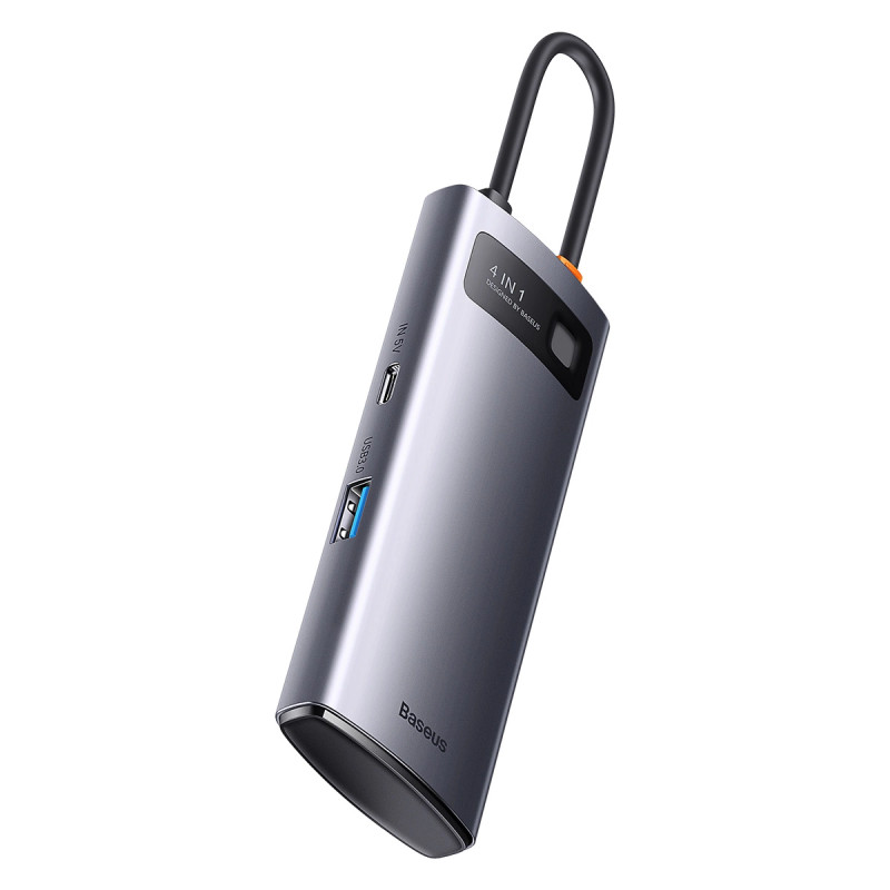 Baseus Metal Gleam Series 4 az 1-ben hub elosztó, USB-C - 4x USB 3.0 Baseus Metal Gleam Series 4 az 1-ben hub elosztó, USB-C - 4x USB 3.0