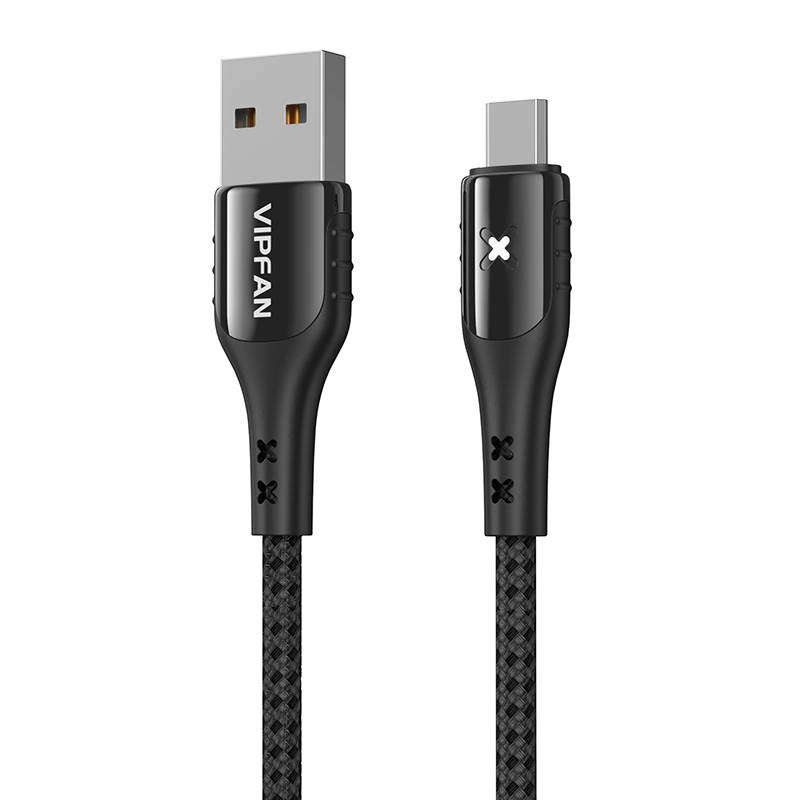 USB és Micro USB kábel Vipfan Colorful X13, 3A, 1.2m (fekete) USB és Micro USB kábel Vipfan Colorful X13, 3A, 1.2m (fekete)