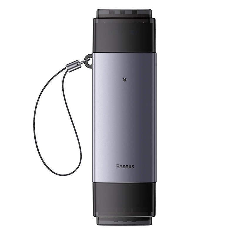 Baseus Lite Series SD/TF memóriakártya olvasó, USB + USB-C (szürke) Baseus Lite Series SD/TF memóriakártya olvasó, USB + USB-C (szürke)
