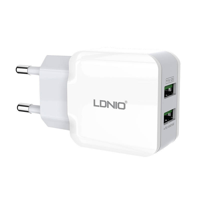 Wall charger LDNIO A2202, 2x USB, 12W (white) Wall charger LDNIO A2202, 2x USB, 12W (white)