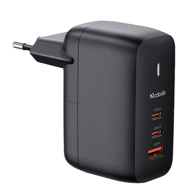 GaN 65W charger Mcdodo CH-0291 2x USB-C, USB-A (black) GaN 65W charger Mcdodo CH-0291 2x USB-C, USB-A (black)