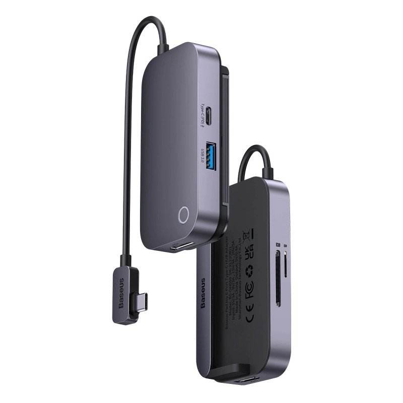 Baseus PadJoy 6 az 1-ben HUB USB-C - USB 3.0 + HDMI + USB-C PD + jack 3.5mm + SD/TF (szürke) Baseus PadJoy 6 az 1-ben HUB USB-C - USB 3.0 + HDMI + USB-C PD + jack 3.5mm + SD/TF (szürke)