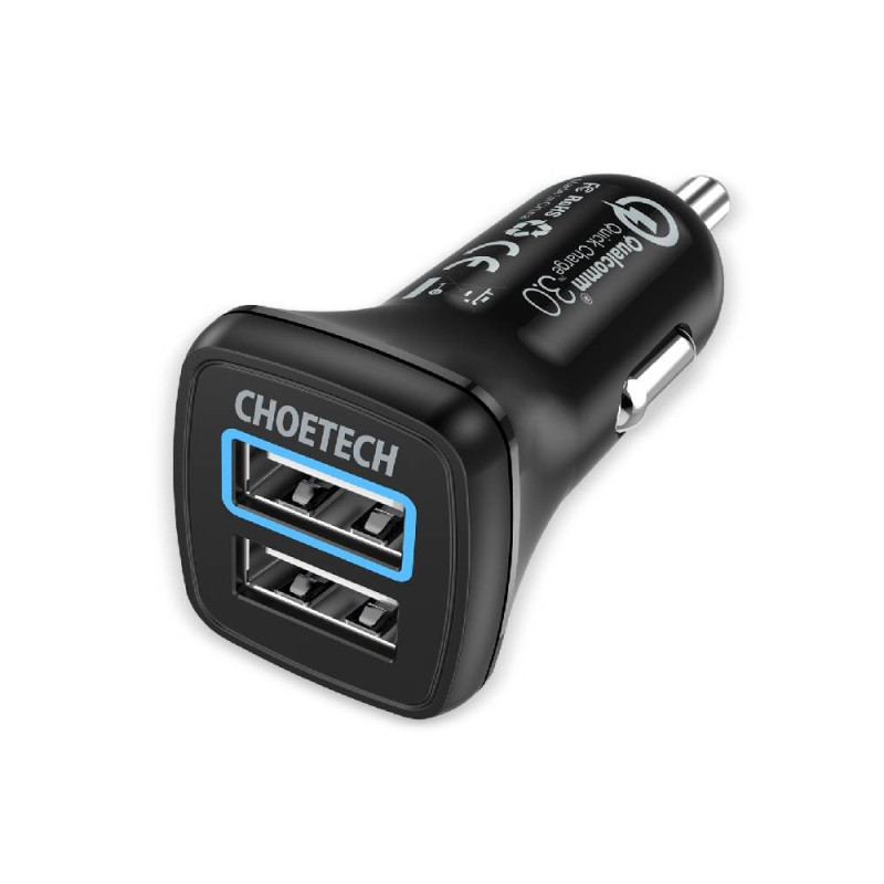 Car Charger 30W QC 3.0 Dual Ports (black) Car Charger 30W QC 3.0 Dual Ports (black)