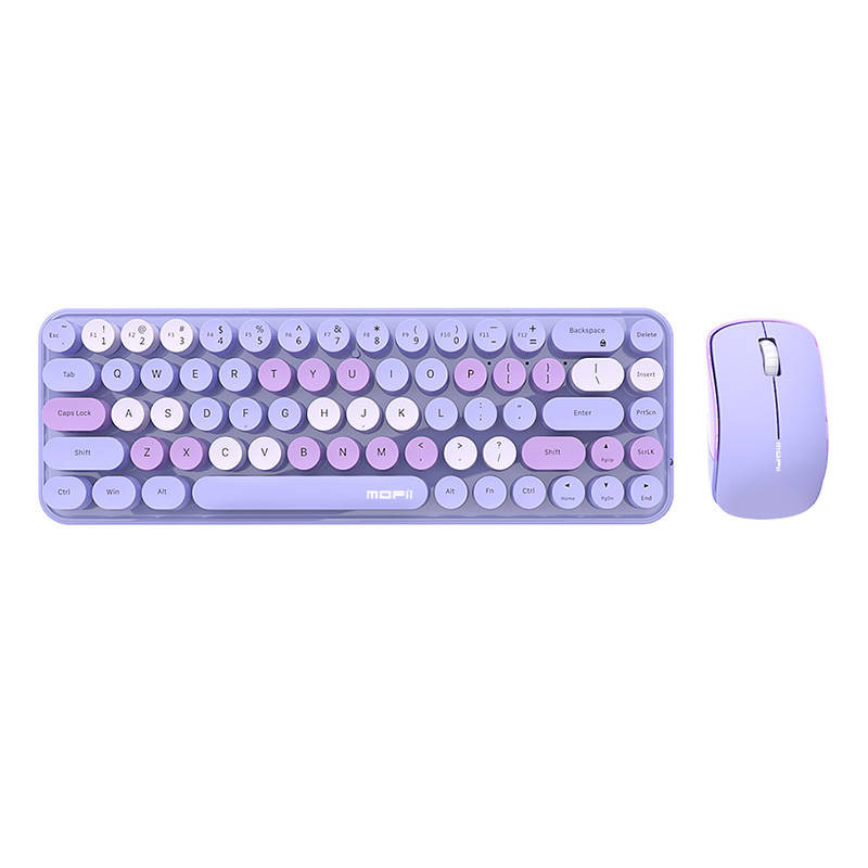 Wireless keyboard + mouse set MOFII Bean 2.4G (Purple) Wireless keyboard + mouse set MOFII Bean 2.4G (Purple)