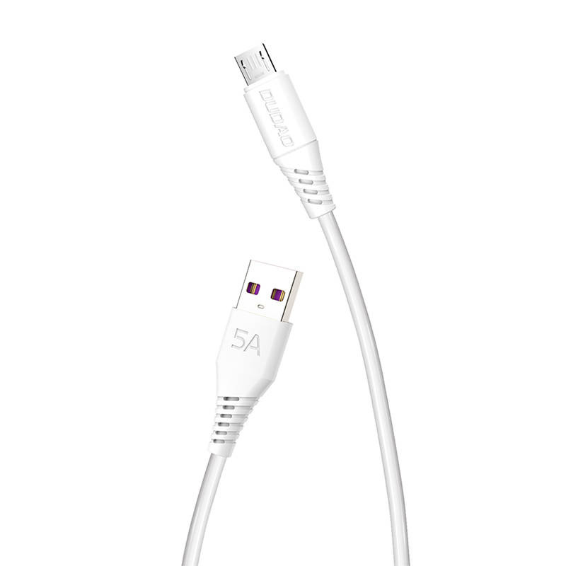 USB to Micro USB Cable Dudao L2M 5A, 2m (White) USB to Micro USB Cable Dudao L2M 5A, 2m (White)